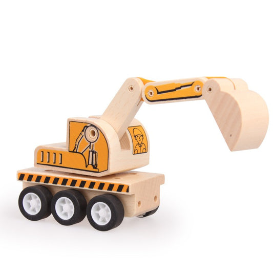 Children’s Wooden Construction Vehicle Toy Set