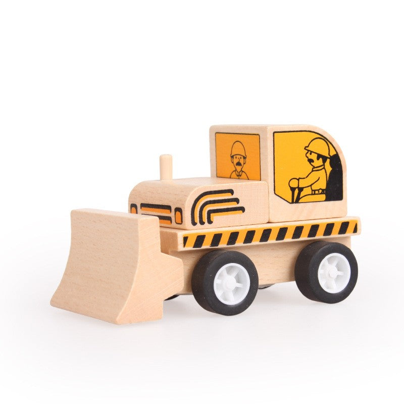 Children’s Wooden Construction Vehicle Toy Set