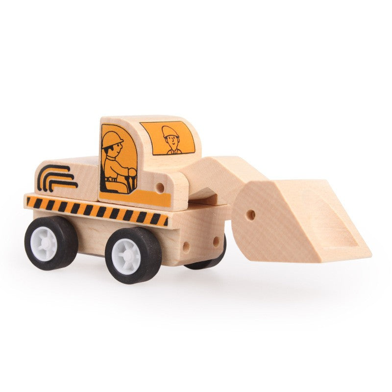 Children’s Wooden Construction Vehicle Toy Set