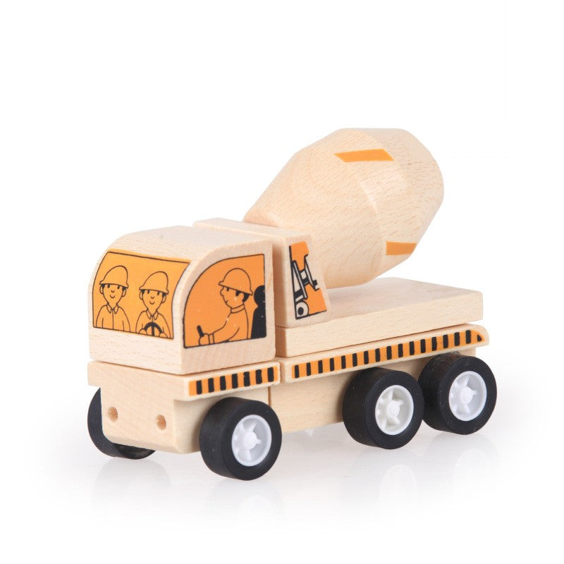 Children’s Wooden Construction Vehicle Toy Set