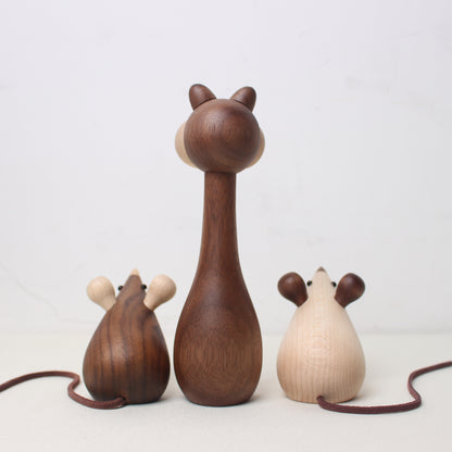 Katt i tre – håndlaget figur – bilde 5