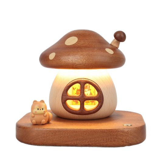 Sopplampe i tre – liten dekorativ lampe