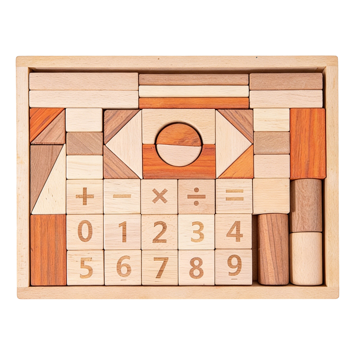 Matematikk- og bokstavklosser i tre – 3 størrelser – bilde 4