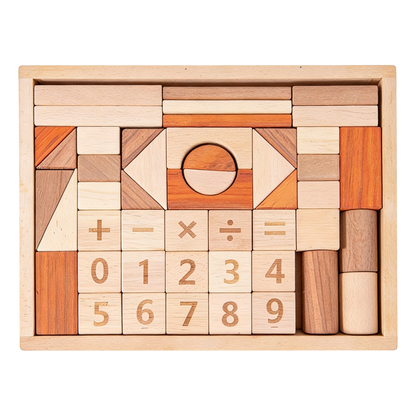 Matematikk- og bokstavklosser i tre – 3 størrelser – bilde 4