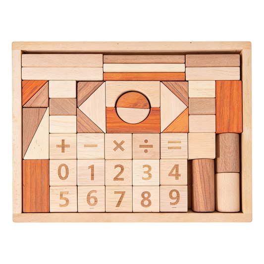 Matematikk- og bokstavklosser i tre – 3 størrelser – bilde 4