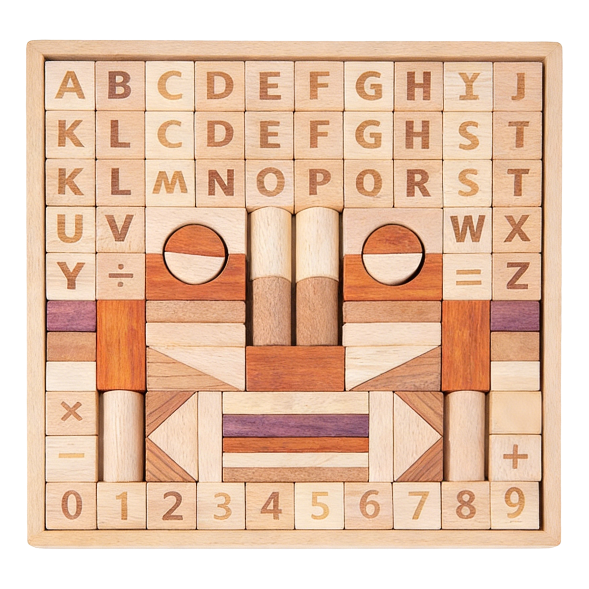 Matematikk- og bokstavklosser i tre – 3 størrelser – bilde 5