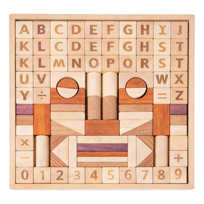 Matematikk- og bokstavklosser i tre – 3 størrelser – bilde 5