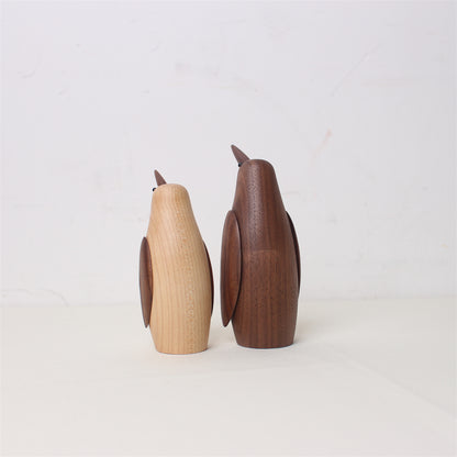 Pingviner i tre – dekorative figurer – bilde 4